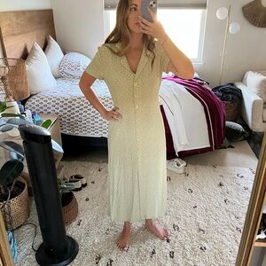 Aritzia Floral Button Down Dress